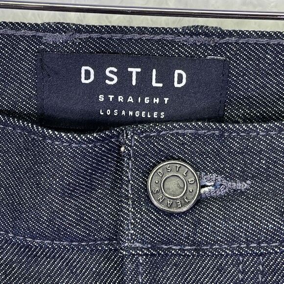 DSTLD Black Stretch Cotton Blend Button Fly Straight Leg Jeans Size 33x32 - Picture 3 of 12